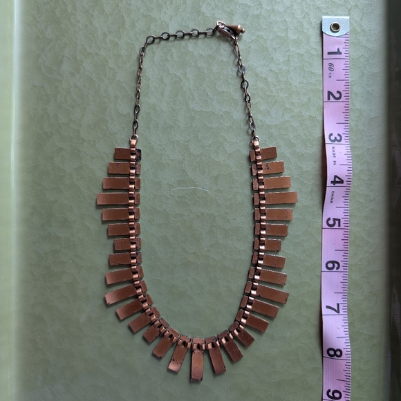 Matisse Vintage White Enamel Rose Gold Necklace - Picture 3 of 5